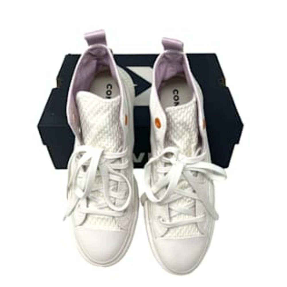 Converse CTAS Lift High Top Vintage White Egret Women's Size Canvas 572419C - Picture 6 of 11